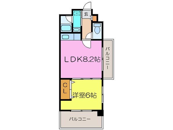 ラフィーネ小倉の物件間取画像